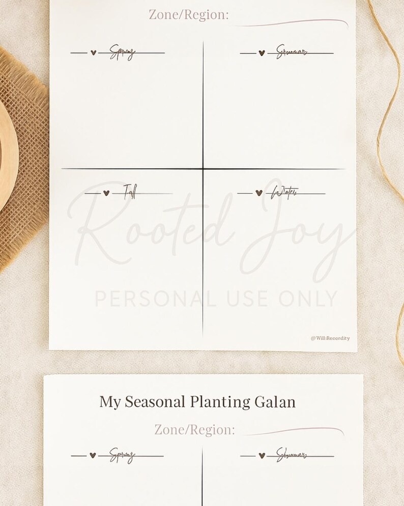 Seasonal Planting Calendar | Printable Garden Planner | Zone and Region ...