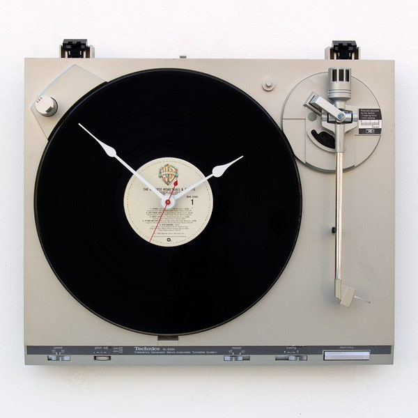 Recycled Technics Turntable Clock