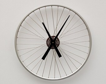 Bike Wheel Clock, Large Wall Clock, Cyclist Gift, Unique Wedding Gift, Steampunk Decor, Bicycle Wall Clock, Modern Wall Clock , road bike