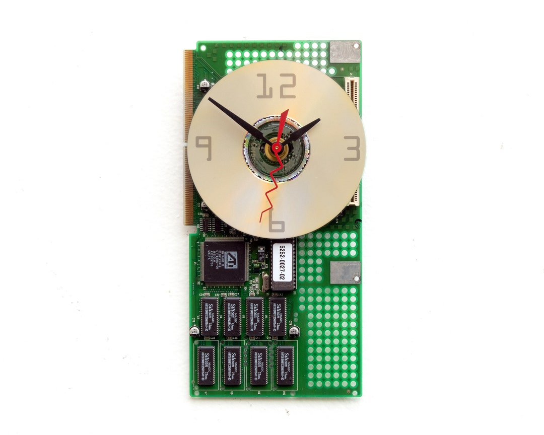 Circuit Board Clock Geek Nerd Recycle Upcycle Reuse Etsy