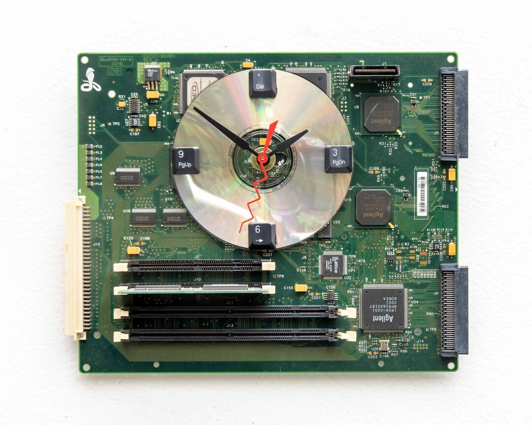 Reused Computer Part Clock Circuit Board Clock Geek Nerd Recycle Upcycle Reuse - Etsy