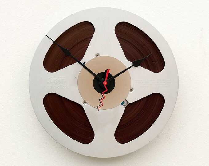 Recycled Scotch Aluminum Tape Reel Clock Etsy