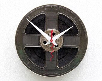 audio tape reel clock, Audiophile, analog, Steampunk, upcycle, music, Recycle, magnetic, repurpose, reuse, magnetic, vintage, antique,