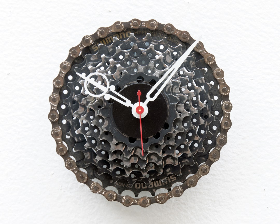 Bicycle Gear Clock Cycle Recycle Bike Chain Boyfriend Etsy