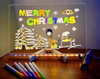 Personalisierte LED Message Board: Acryl Leuchtschild mit Neon Markern