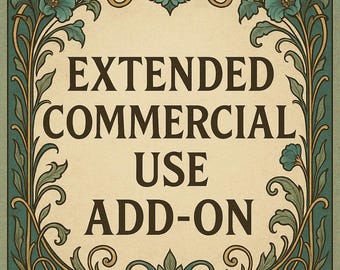Extended Commercial License: Unlimited Physical Product Sales, One SVG/PNG Design