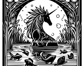 Scottish Kelpie SVG: Loch Ness Folklore (Digital Download)