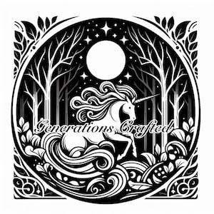 Licorne de minuit SVG et PNG