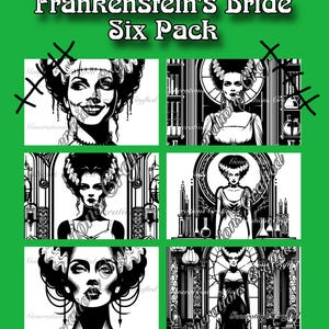 Frankenstein's Bride Sixpack SVG- en PNG-bundel