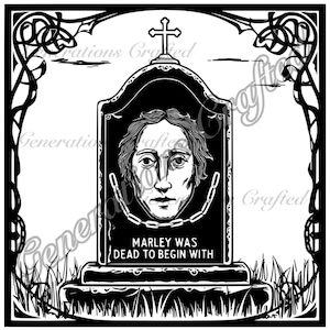 Jacob Marley's grafsteen, SVG en png