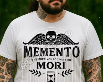 Memento Mori Death's Head Skull SVG: Gothic Macabre Art (Digital Files)