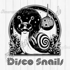 Escargots disco SVG et PNG