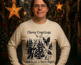 Merry Cryptmas SVG PNG | Cryptid Christmas Design