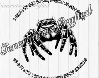 Jump Around- Jumping Spider SVG and PNG