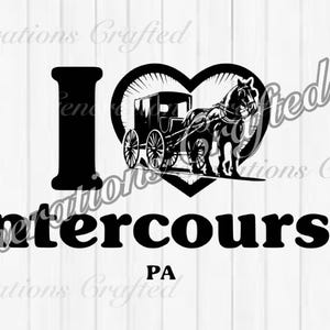 Lancaster County PA - Ich liebe Geschlechtsverkehr & Blue Ball - SVG PNG Set