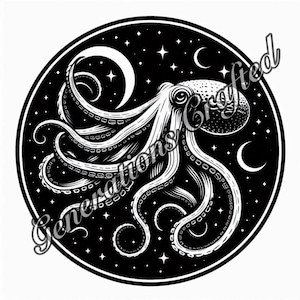 Space Kraken SVG en PNG