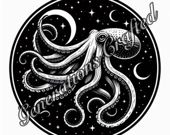 Space Kraken SVG and PNG