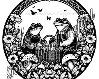 An Amphibian Picnic SVG and PNG