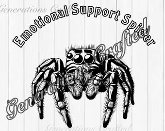 Emotional Support Spider- Jumping Spider SVG and PNG
