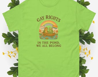 Gay Rights Pride Toad Frog Unisex classic tee