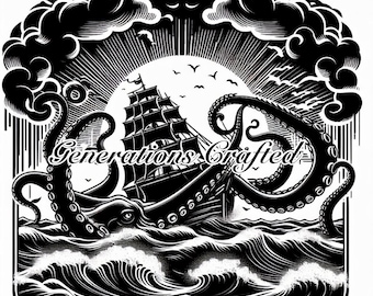The Tale of the Kraken SVG and PNG