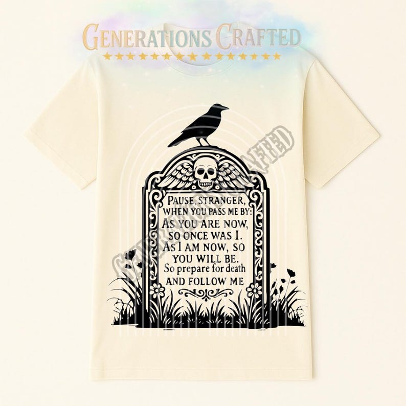 Colonial Gravestone SVG | Skull Crow Tombstone, Halloween (digital