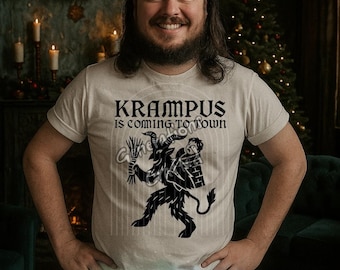 Krampus SVG | Gothic Christmas PNG | Dark Holiday Design | Vintage Krampusnacht | Cricut Cut File