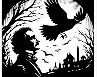 Nevermore With Edgar Allan Poe SVG