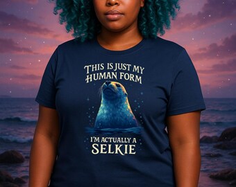 Selkie T-Shirt • Ocean Witchcore, Folklore Seal Tee (Up to 5X)
