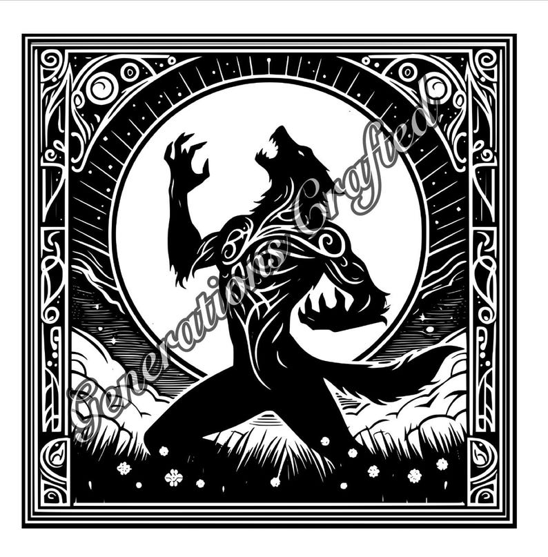 Celtic Werewolf SVG and PNG - Etsy