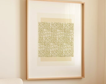 Japandi Geometriskt konsttryck: Minimalistisk Beige Wabi-Sabi (Digital nedladdning)
