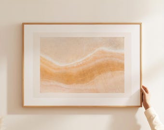 Beige Abstract Landscape Print: Minimalist Texture Wall Art (Digital Download)