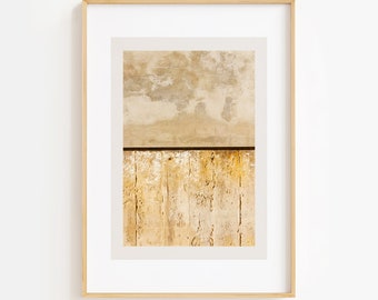 Neutral Abstract Stone Art Print: Minimalist Japandi Decor (Digital Download)