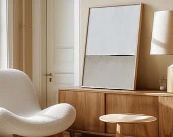 Impression d'art abstrait beige : décoration d'intérieur minimaliste moderne (téléchargement numérique)