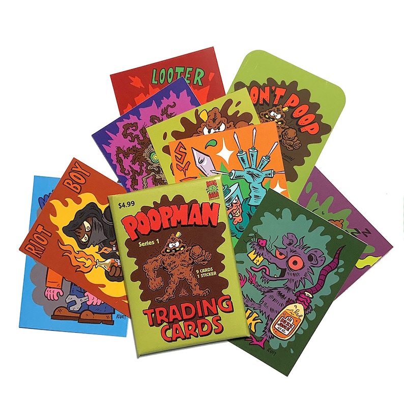 Poopman Poopman Trading Cards Series 1 - Etsy