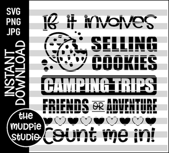 Cookie Shirt SVG – Camping, Friends, Adventure (Digital Download)