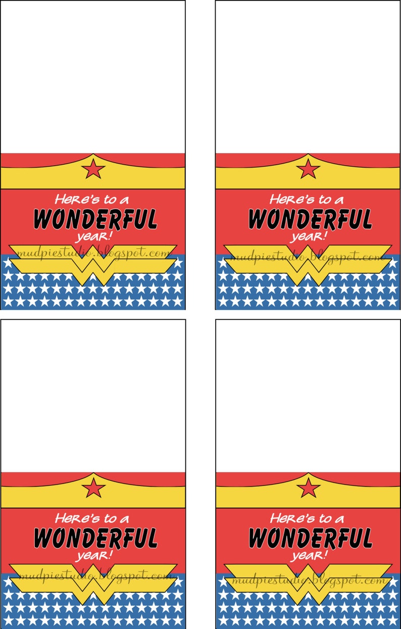 Download Wonder Woman Teacher Appreciation Tags Instant Digital | Etsy