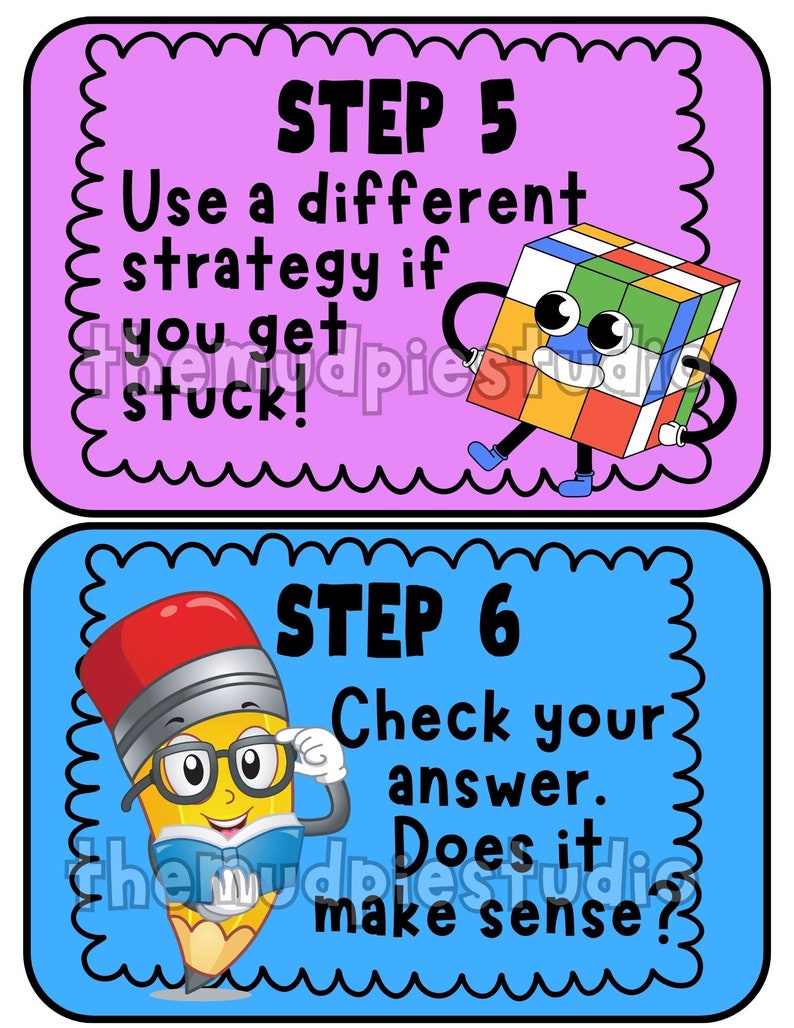 Math Problem Solving Strategy Posters – Classroom Decor (digital ...