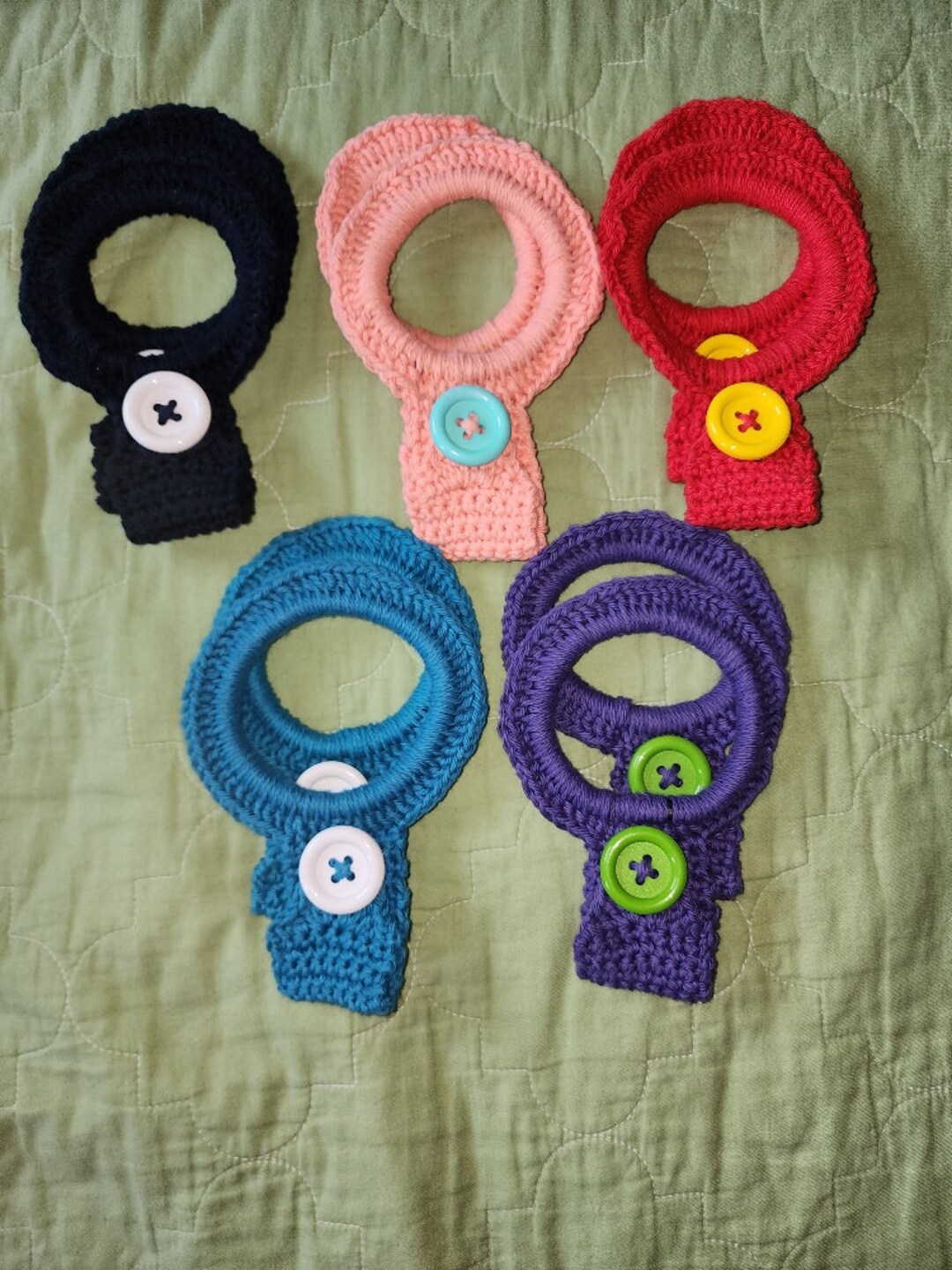 Kitchen TOWEL RINGS Crochet Towel Rings Cotton Crochet Etsy