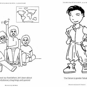 Non-Binary/ Queer Coloring Book by Jacinta Bunnell: Girls Will Be Boys Will Be Girls Will Be...LGBTQAI Coloring/Colouring BookGift Book image 3