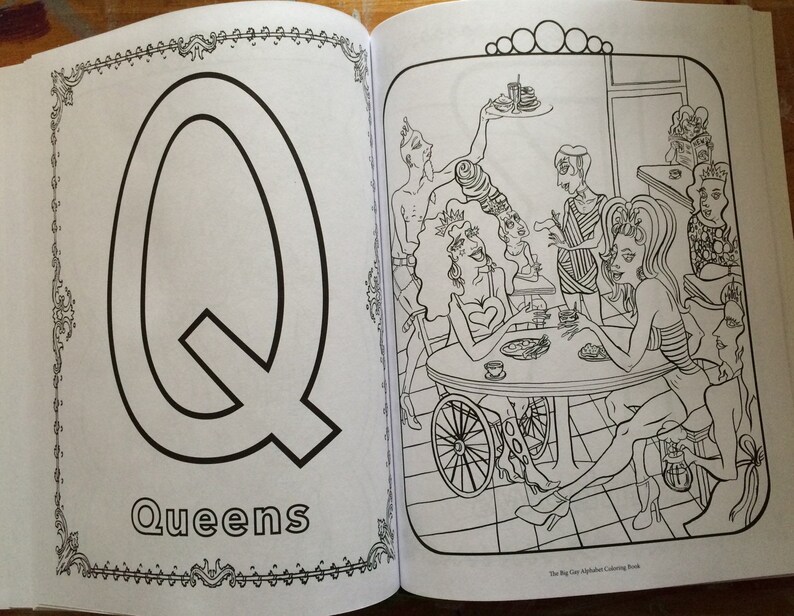 LGBTQAI Queer Childrens or Adults Coloring Book by Jacinta Bunnell & Leela Corman The Big Gay Alphabet Coloring/Colouring Book image 3