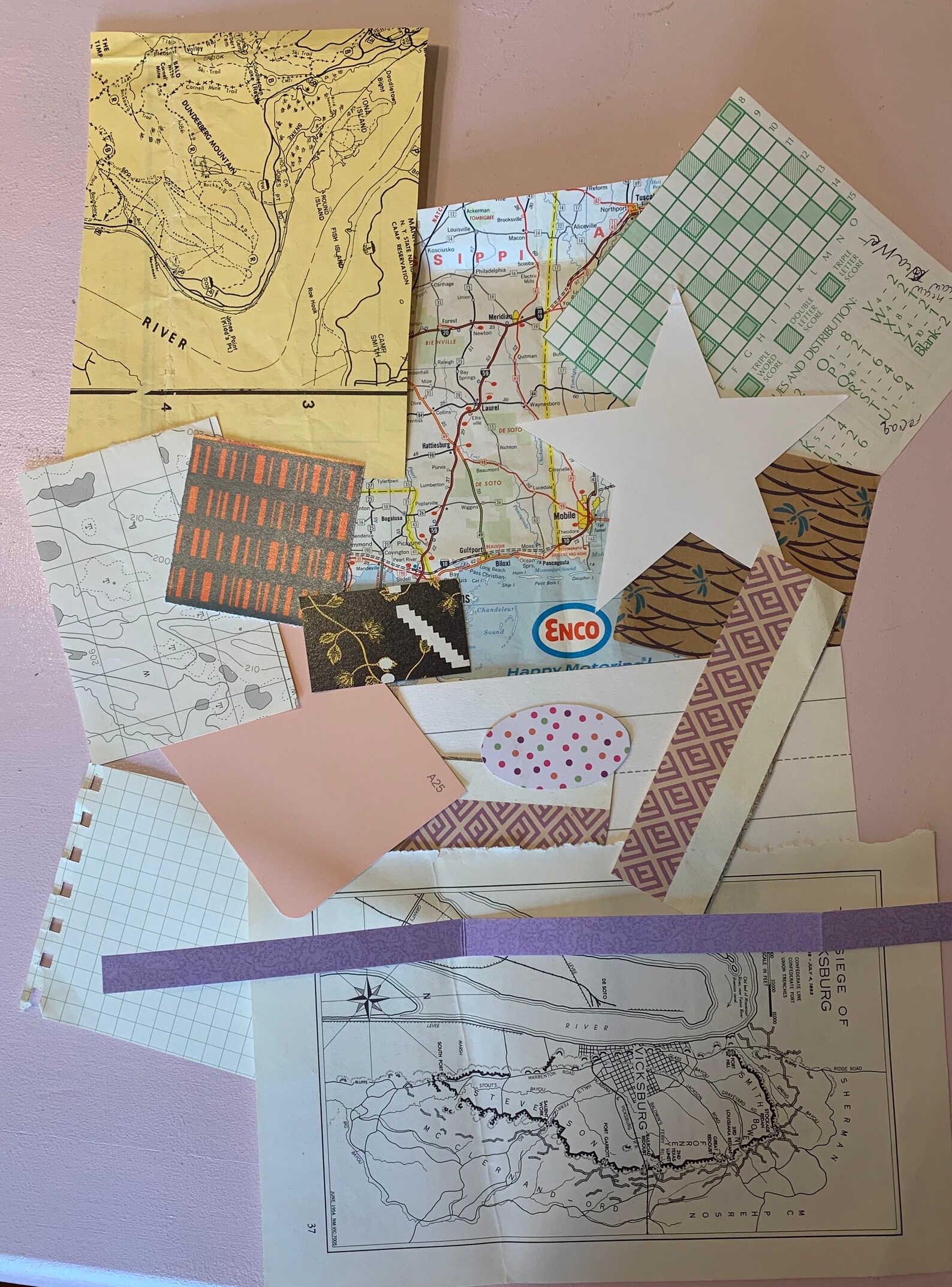 Collage Art Supplies Grab Bag of Art Supplies Scrap Paper Etsy