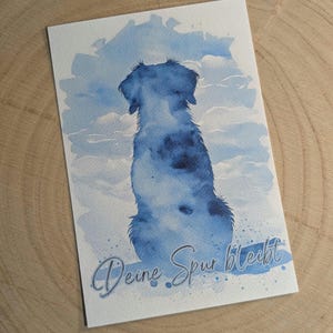 Postkarte Hund, Trauerkarte Hund, Beileidskarte, Trauer, Verlust, Postkarte, Grußkarte