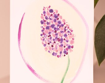 Hand Painted Floral Gift Card