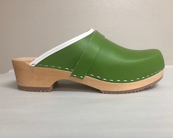lime green clogs