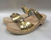 Vera // gold low heel Sandal