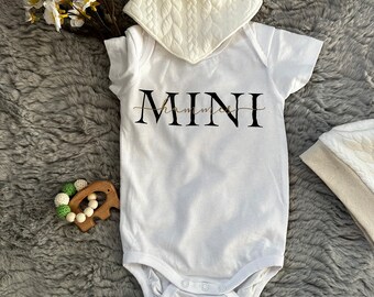 Baby bodysuit MINI short sleeve personalized with name/ announce pregnancy/ baby/ birth/ baby gift/ birth gift