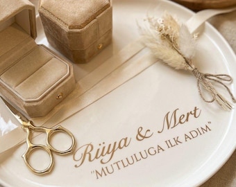 Ring Tablett Sticker | Söz | Kahve Tepsisi | Söz | Nişan Tablettsticker