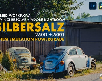 Silbersalz Film Emulation. Color Grading Powergrade + Preset for Davinci Resolve and Adobe Lightroom. Most accurate Analog Preset