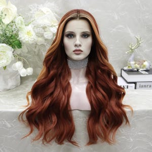 Copper Red Beauty LaceFront Wig 24-28 inches!!! IMstyle Claudia Copper Red Hair Layer Cut 13*4 Lace Front  main image 4